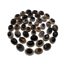 Piedra de ojo de ágata natural, piedras preciosas de ágata de dos colores, piedras preciosas curativas de reiki