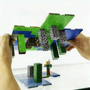บล็อกแม่เหล็ก Minecraft ของเล่นตัวต่อแม่เหล็กปรับขนาดได้ ผลิตจากพลาสติก ได้รับการรับรองมาตรฐาน EN71 ของเล่นเสริมพัฒนาการ 100 ชิ้น - Product Image 3