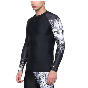 Custom BJJ Rash Guards Durable MMA Bjj with Anti-UV and UPF50 Features Manufacturer's Sublimated <b>Printing</b> - Product Image 6