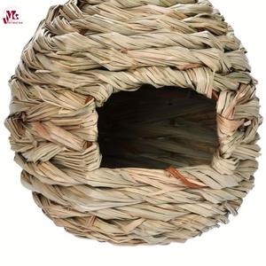 Casa de anidación de colibrí tejida a mano colgante, casa de pájaro colgante de hierba natural, cabaña de pájaro hecha en Vietnam - Product Image 4