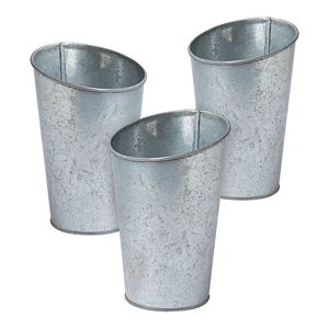 Vase à fleurs galvanisé à la main de haute qualité finition enduite blanche pour le décor extérieur de Table de patio de jardin en laiton d'aluminium - Product Image 6