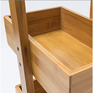 Étagère de rangement pour douche de salle de bain - Type sur pied en bambou Porte-serviettes moderne - Product Image 3