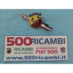 Logo Abarth pour Fiat 500 D FLR Style Italien Plaque Décorative Laterale Lampo - Product Image 1