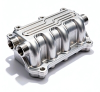 CNC Billet Water Neck Block EA837 3.0T Kendaraan Supercharged Penutup Seal Utama Depan Baja Tahan Karat Pemesinan Aluminium Kustom