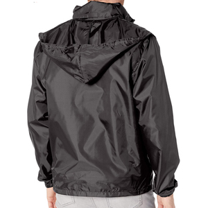 Veste coupe-vent matelassée en toile pour homme de haute qualité avec capuche, service OEM, légère, respirante, imperméable, prix abordable, devant - Product Image 2