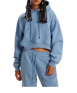 ชุดเสื้อมีฮู้ดแบบหูรูดและกางเกงขายาวของผู้หญิงกางเกงวอร์มมีฮู้ดพร้อมกระเป๋าจิงโจ้และความยาวสั้น - Product Image 6