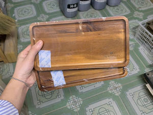 Handmade Premium Wooden Tray Vietnam Natural Hardwood <b>Household</b> for Kitchenwares Dining Catering Serving Decoration Wholesales - Product Image 4