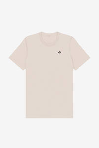 เสื้อยืดคอกลมสีเบจสำหรับผู้ชาย ผ้าฝ้าย 100% แขนสั้น เนื้อผ้านุ่ม ออกแบบมาเพื่อการผลิตงานศิลปะตามสั่ง - Product Image 4