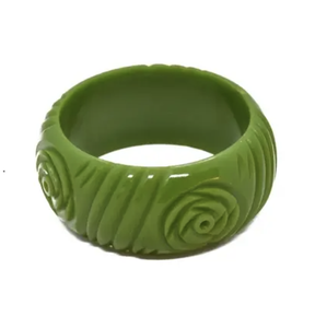 Bracelets larges en résine de qualité supérieure, design floral vintage, multicolores, unisexes, pour mariage et anniversaire, en provenance d'Inde - Product Image 2