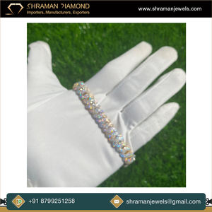 Pulsera Cubana de Diamantes Moissanite con Corte Brillante Redondo de 16.54 Quilates VVS1, Joyería Elegante y de Lujo de Primera Calidad - Product Image 4