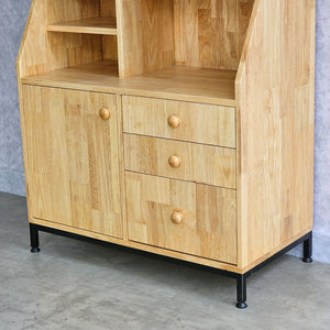 5-<b>Drawer</b> Minimalist Console Table 80x40x110cm Rubber Wood Home Bar Furniture KTB68146 - Product Image 5