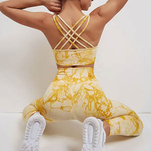 Marque privée Ensemble de yoga grande taille pour femmes de couleur unie-100% coton, vêtements de sport deux pièces écologiques et respirants - Product Image 3