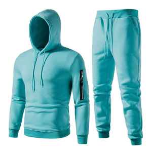 Survêtement décontracté unisexe à capuche pour l'hiver 2026 avec motif imprimé uni, 100 % coton, longueur genou, tissu doux au toucher pour le quotidien - Product Image 1