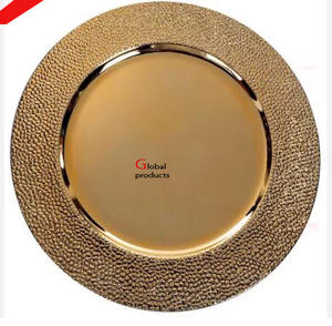 Assiette de service en acier inoxydable finition argentée au design unique pour hôtel, restaurant et bar - Product Image 3