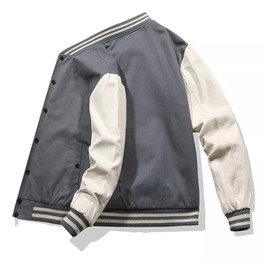 Chaqueta Varsity Impermeable Personalizable para Hombre, con Cuello Alto y Recubrimiento Moderno, Gran Venta 2024 - Product Image 5