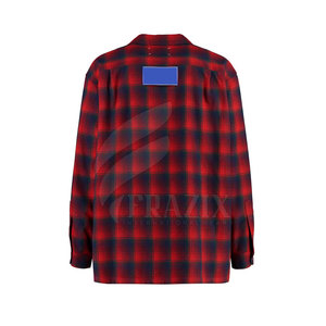 Tùy Chỉnh Phong Cách Giản Dị Đồng Bằng Ngắn Tay Áo Người Đàn Ông Flannel Áo Sơ Mi 100% Bông Cộng Với Kích Thước Flannel Áo Sơ Mi Cho Bán - Product Image 4