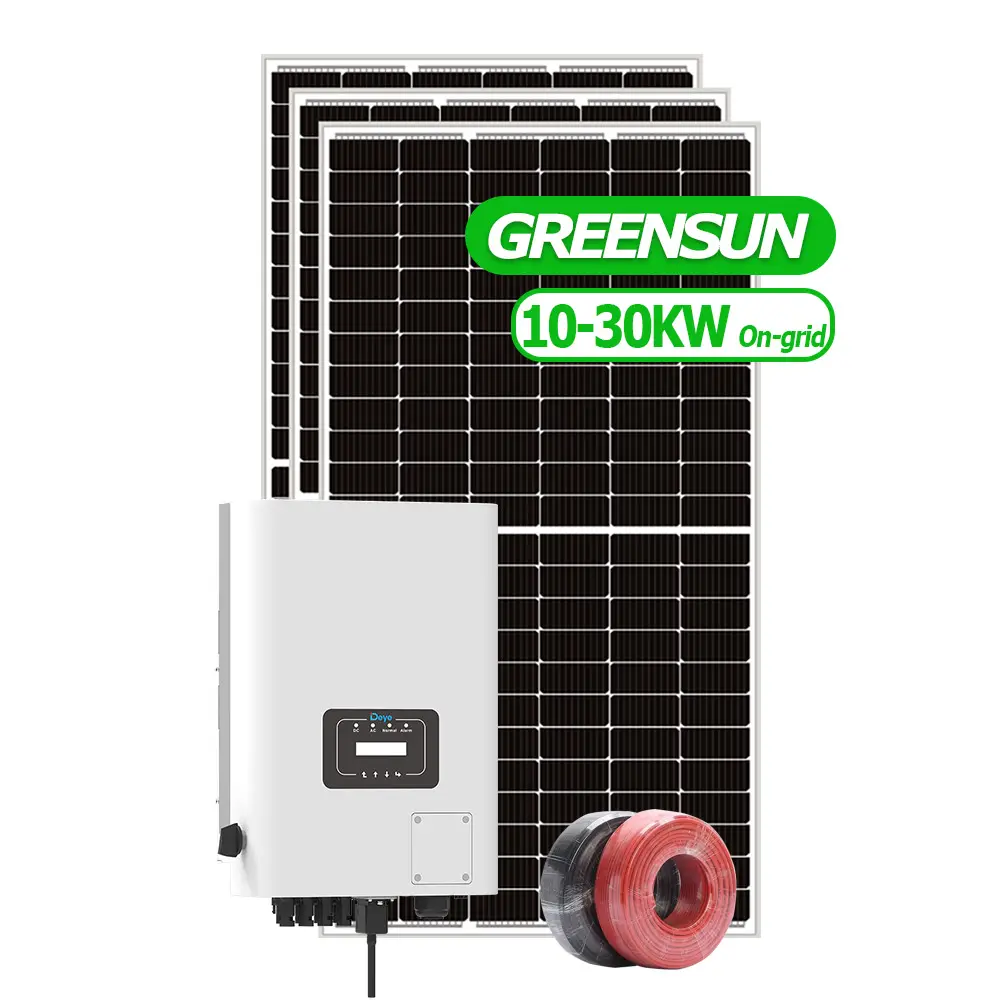 Greensun conception complète 30Kw système solaire sur réseau 50Kw systèmes d'énergie solaire sur réseau