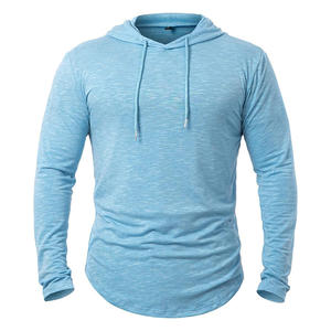 Sweat-shirt à capuche athlétique de haute qualité pour homme, motif tie-dye, manches longues, séchage rapide, pull décontracté pour l'entraînement estival et la course à pied - Product Image 1