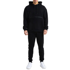 Conjuntos Deportivos de Dos Piezas con Capucha y Cordón Ajustable, Cómodos para Entrenamiento y Jogging, Personalizados OEM, para Hombre, Ropa Deportiva Urbana, 100% Algodón Sólido - Product Image 1