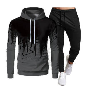 Mode pull costume hommes pantalons jeunesse décontracté course sport costume hommes deux pièces survêtement ensemble 2025 - Product Image 5