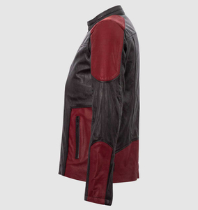 Última Venta caliente de calidad superior de diseño personalizado chaqueta de cuero real Streetwear cuello cuadrado de cuero al aire libre chaqueta de los hombres - Product Image 4