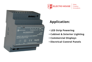 แหล่งจ่ายไฟ 12V 7.1A 82W แบบติดตั้งบนราง DIN แหล่งจ่ายไฟแบบสวิตชิ่ง 12V DC สำหรับไฟ LED  แปลงไฟ AC เป็น DC สำหรับไฟ LED Strip - Product Image 3