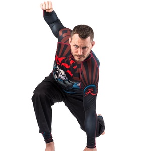 Wholesale High Quality Customized Printing Rashguard Oem Manufacturers Suppliers Running Fitness Compression <b>BJJ</b>/MMA <b>Rash</b> <b>Guard</b> - Product Image 3