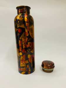 Pure Copper <b>Water</b> <b>Bottle</b> for Daily Use Yoga Gym Office Ayurvedic Health Benefits Eco Friendly Copper Drinkware Gift <b>Bottle</b> - Product Image 5