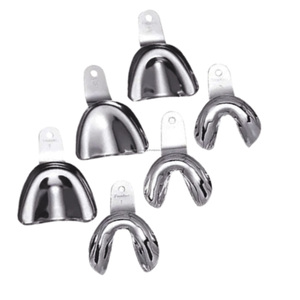 Juego de Bandejas de Impresión Dental de Precisión Mundial, Acero Inoxidable, Manual, Clase I, Superior e Inferior, Molde para Dentista, CE WPS-DITS-01 - Product Image 1