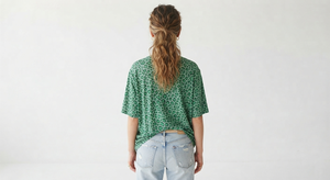 T-shirt vert imprimé léopard pour femme, col rond, manches courtes, coupe ample, tee-shirt d'été décontracté, streetwear - Product Image 3