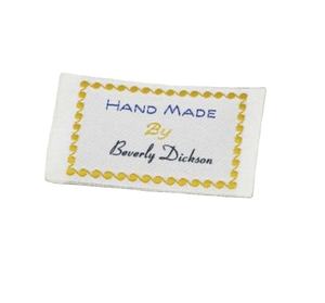 Custom Eco-Friendly Stitch Woven Garment Labels Laser Cut Edge 100% Polyester Fabric Main Labels for Neck Other Applications - Product Image 1