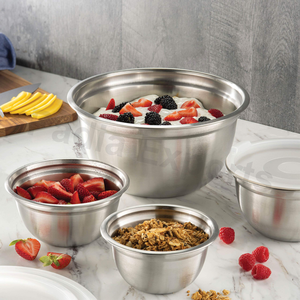 Bol de service à salade en métal fait à la main, lavable au lave-vaisselle et écologique pour la maison ou les cadeaux d'affaires - Product Image 1