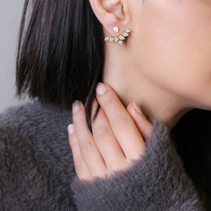 แจ็คเก็ตหูฟังพร้อมCluster Pearรูปร่างต่างหูตุรกีขายส่งHandmade 925เงินสเตอร์ลิงเครื่องประดับ - Product Image 2