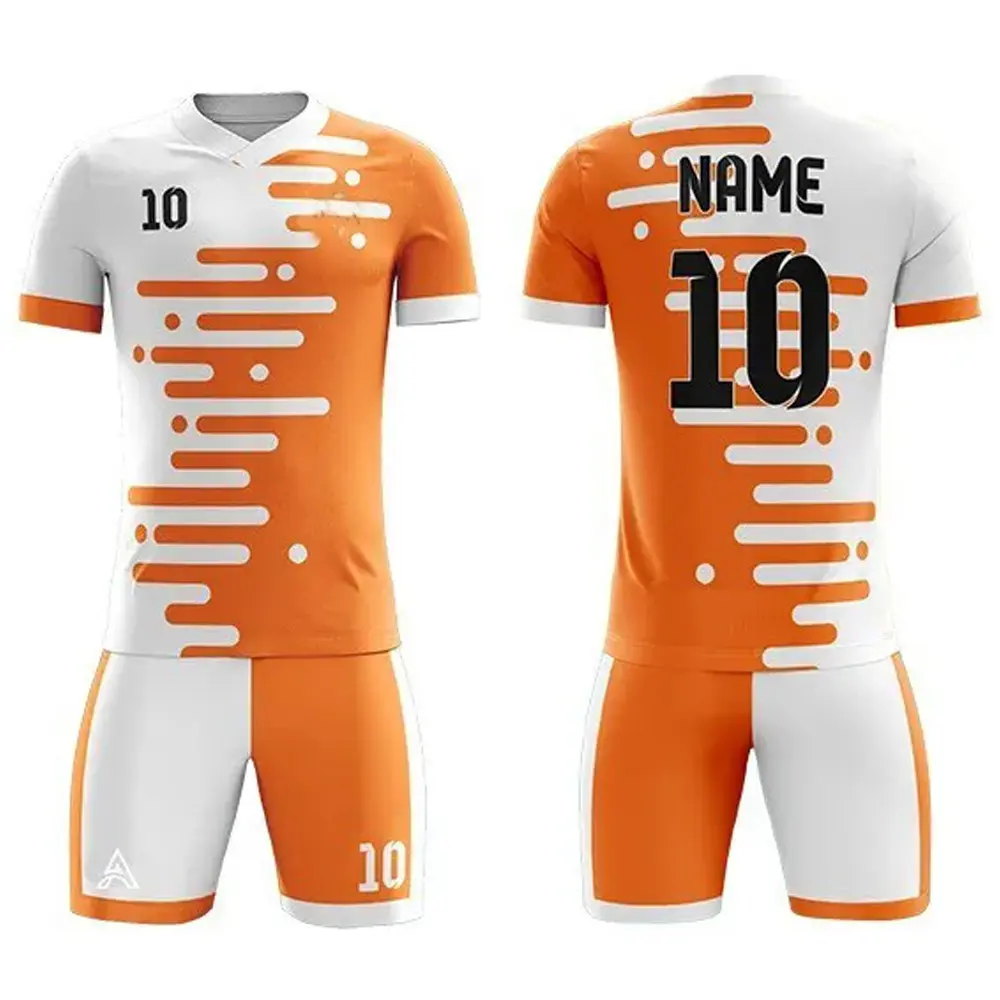 Neues Design Shorts Ärmel individuell bedrucktes Logo Fußballtrikots Neues Design Fußballtrikots für Herren