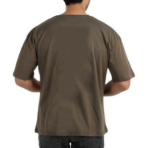 เสื้อยืดคอกลมแขนสั้นทรงหลวม แห้งเร็ว คุณภาพสูง ผลิตแบบ OEM/ODM เป็นมิตรกับสิ่งแวดล้อม ผ้าทอ สีพื้น รับสกรีนโลโก้ - Product Image 6