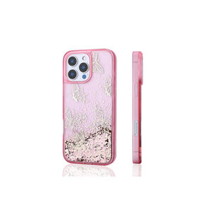 Étui de luxe pour iPhone 15 Pro Max avec impression de papillon à paillettes liquides, coque en silicone transparente antichoc, pour filles A53 A21s 11Pro XS - Product Image 5