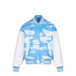 Chaqueta Bomber Vintage Unisex de Lona con Mangas de Cuero, Logotipo Personalizado Bordado, Primavera, Universidad, Béisbol, Piloto, Letterman, Inspiración - Product Image 6