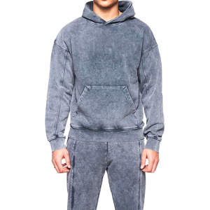 Survêtement en molleton de coton délavé à l'acide pour hommes, tissu extensible haute performance, vêtements de course, fabrication OEM/ODM en usine - Product Image 5