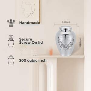 โกศบรรจุอัฐิรูปภาพ ปีกนางฟ้า ต้นไม้แห่งชีวิต สำหรับผู้หญิง ผู้ชาย ผู้ใหญ่ งานศพ ขนาดตามสั่ง - Product Image 5