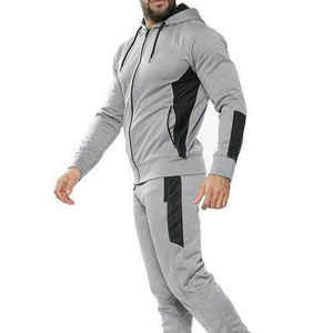 Logo personnalisé fermeture éclair 2 pièces homme coupe-vent survêtement entraînement survêtement jogger pour la saison d'hiver - Product Image 6