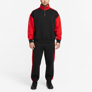 Conjunto Deportivo Premium para Hombre con Capucha Antibacteriana para Invierno, Chaqueta con Cierre y Pantalones Anchos con Rayas Laterales en Contraste, OEM/ODM Disponible - Product Image 4