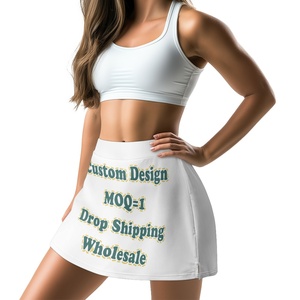 Print on Demand Summer Sport Style Golf or Tennis Skirt for Women Custom Made Comfortable Two Pieces to Prevent Exposure Skirt