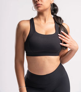 Ensemble soutien-gorge et leggings de sport noir pour femmes Leggings taille haute Gym Workout Outfit Fitness Activewear Matching Sports Bra Leggings - Product Image 5