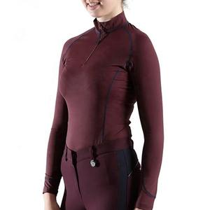 Chemise d'équitation à manches courtes en tricot uni pour femme, séchage rapide, haute performance – Collection Hot Sale - Product Image 1