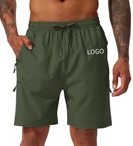 Pantalones cortos de senderismo de secado rápido estilo callejero para hombre, pantalones cortos Cargo transpirables para deportes al aire libre con bolsillos, patrón sólido - Product Image 1