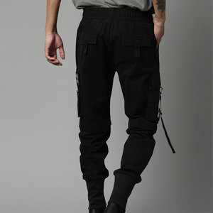 Pantalones Cargo de cintura alta para hombre de Venta caliente con decoración de patrón nueva cremallera ropa de calle tendencia de moda Color superior de talla grande - Product Image 3