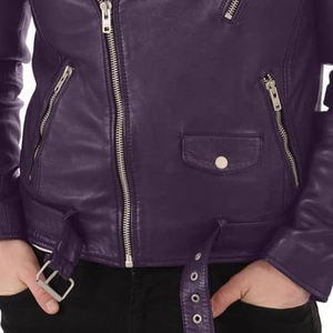 2025 veste en cuir véritable de haute qualité pour hommes couleur personnalisée col montant avant Logo personnalisé Logo hiver - Product Image 5