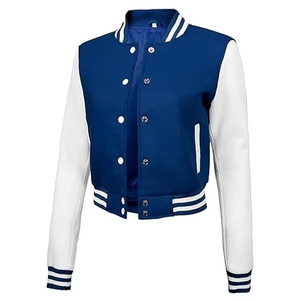 Chaqueta Varsity Personalizada para Hombre, Estilo Urbano, con Logotipo Personalizado, Cuello Alto, Logotipo Frontal Bordado, Diseño Letterman en Lona - Product Image 5