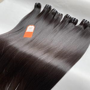 Venta caliente un donante cutícula completa doble hueso dibujado recto vietnamita crudo sin procesar extensiones de cabello humano Wave Curl Style - Product Image 1