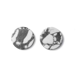 Pierres précieuses en howlite blanche lisse naturelle de qualité supérieure, de forme plate, de 12 mm, pour la fabrication de bijoux, pour les grossistes - Product Image 6